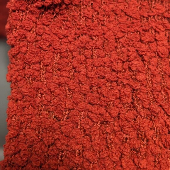 Cupio V Neck Orange Rust color Popcorn Sweater- Size Medium - Picture 8 of 8